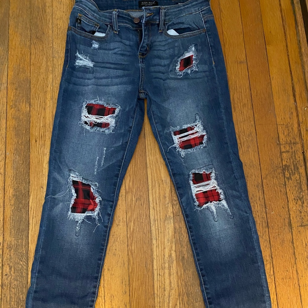 Judy Blue Buffalo Patch Skinny Jeans